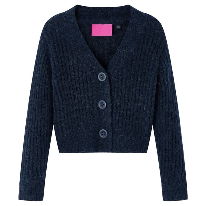 vidaXL - Kindervest - gebreid - 104 - marineblauw