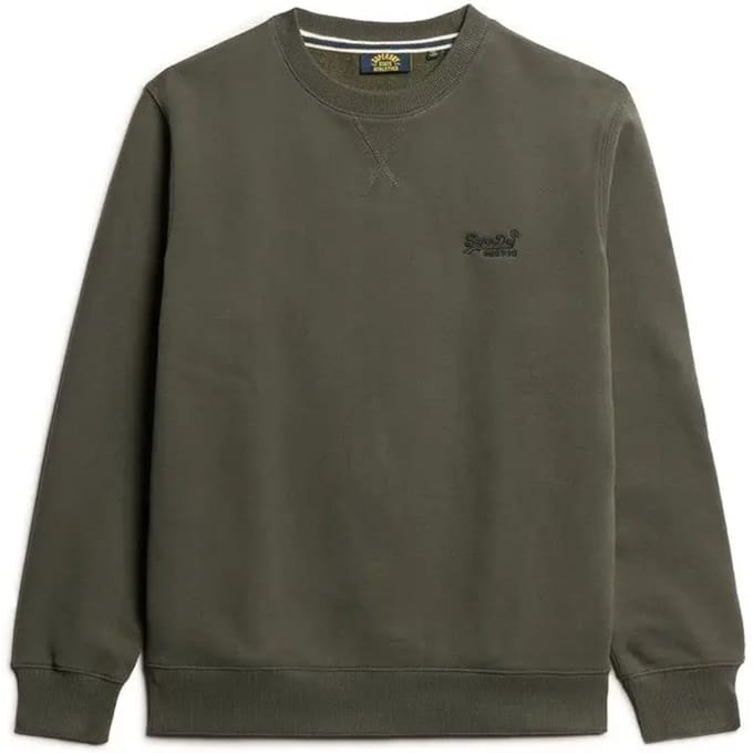 Superdry Essential Logo Crew Sweatshirt Groen Grootte: L