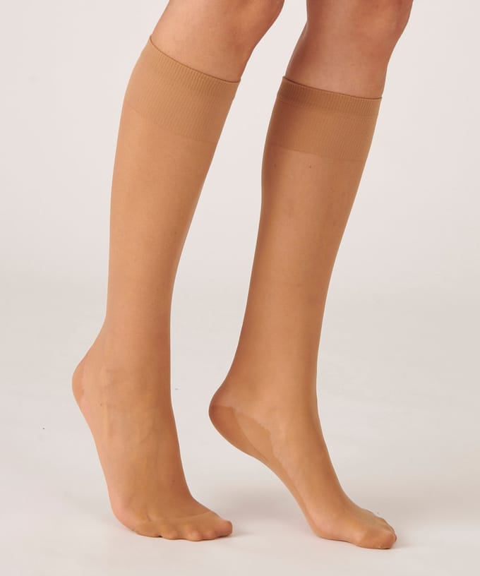 Damart - Set van 4 paar kniekousen voile 20D - Dames - Beige - 38/39