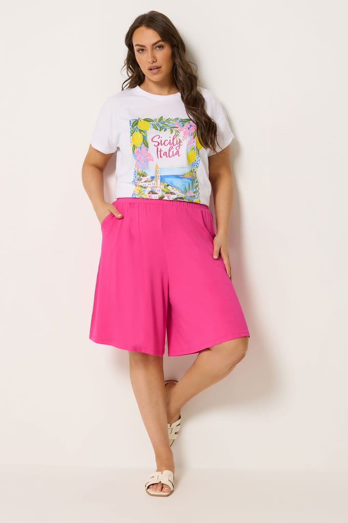 Yours Roze Shorts Met Zakken Size 50-52