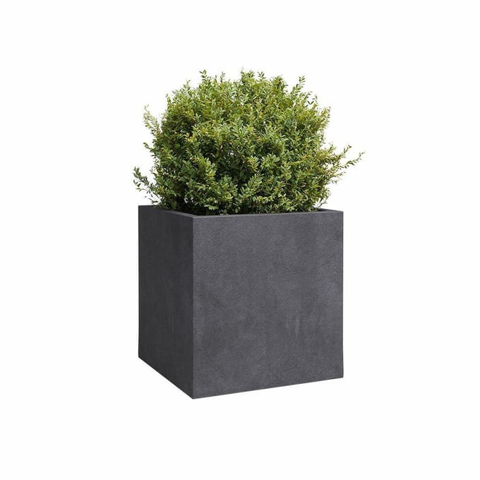 Artevasi Sydney 30cm Antraciet Vierkante Pot - Licht & UV-bestendig