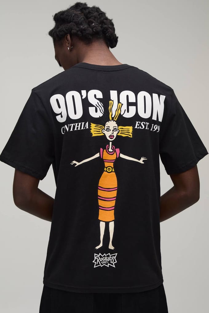 Regular Rugrats Cynthia Licentie Print T-shirt | Black | Size Medium