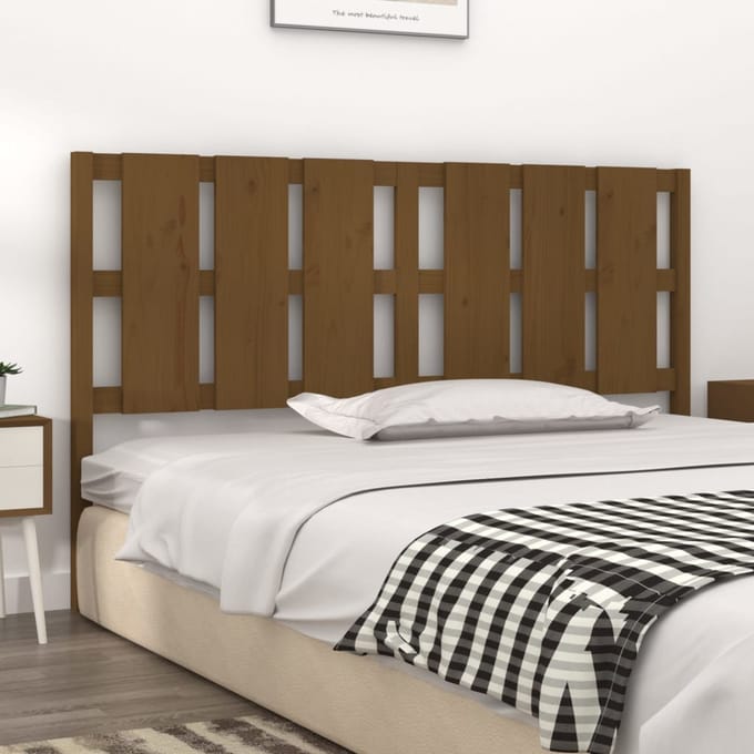 vidaXL - Hoofdbord - 185,5x4x100 - cm - massief - grenenhout - honingbruin