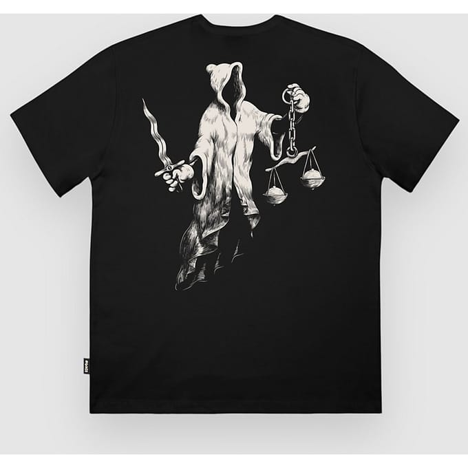 The Dudes Justits Classic T-Shirt zwart