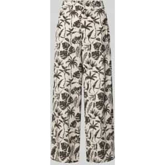 Wide leg stoffen broek met steekzakken