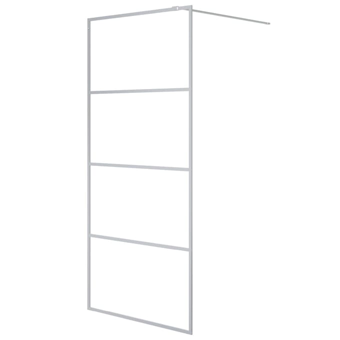 vidaXL - Inloopdouchewand - 90x195 - cm - transparant - ESG-glas - zilverkleurig