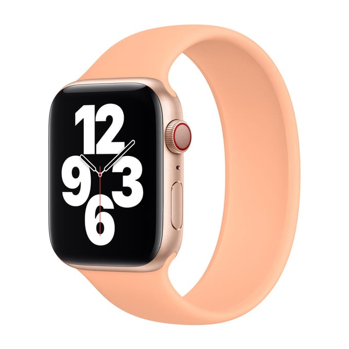 Apple Siliconen solobandje voor de Apple Watch | 38/40/41/42 mm - Maat 2 - Cantaloupe