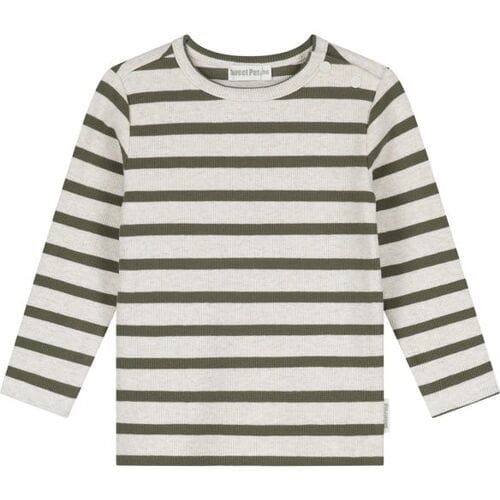 Sweet Petit peuter shirt Mees Olivegreen 80 unisex