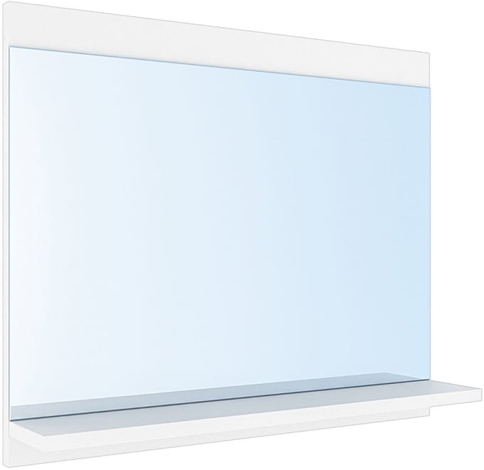 Badkamerspiegel Krildihana met plank 50x60x12 cm wit [en.casa]