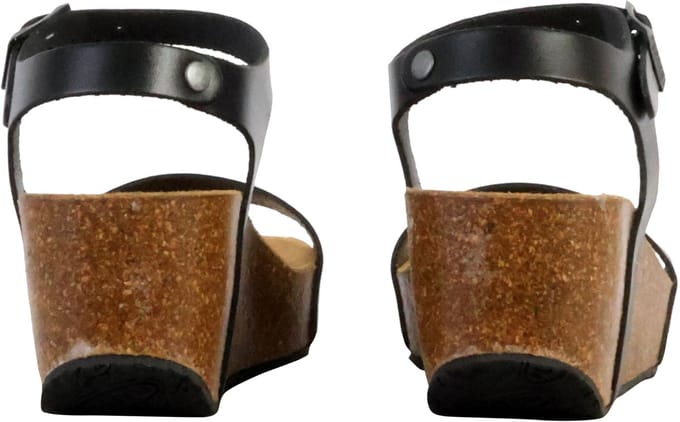 So Kiss leren sandalen met plateauzool