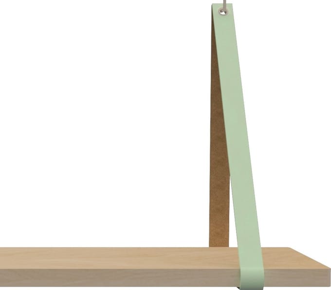 Leren Plankdragers - Handles and more® - 100% leer - MINT - set van 2 leren plank banden