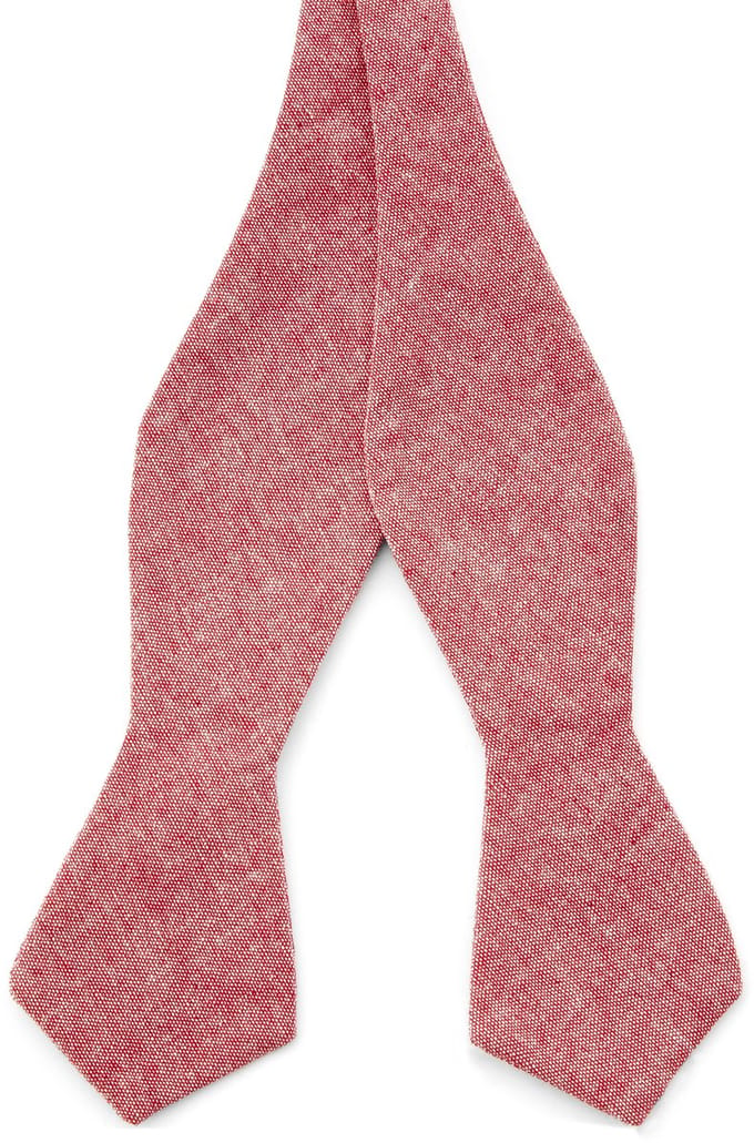 Roze Katoenen Zelfbinder Vlinderdas