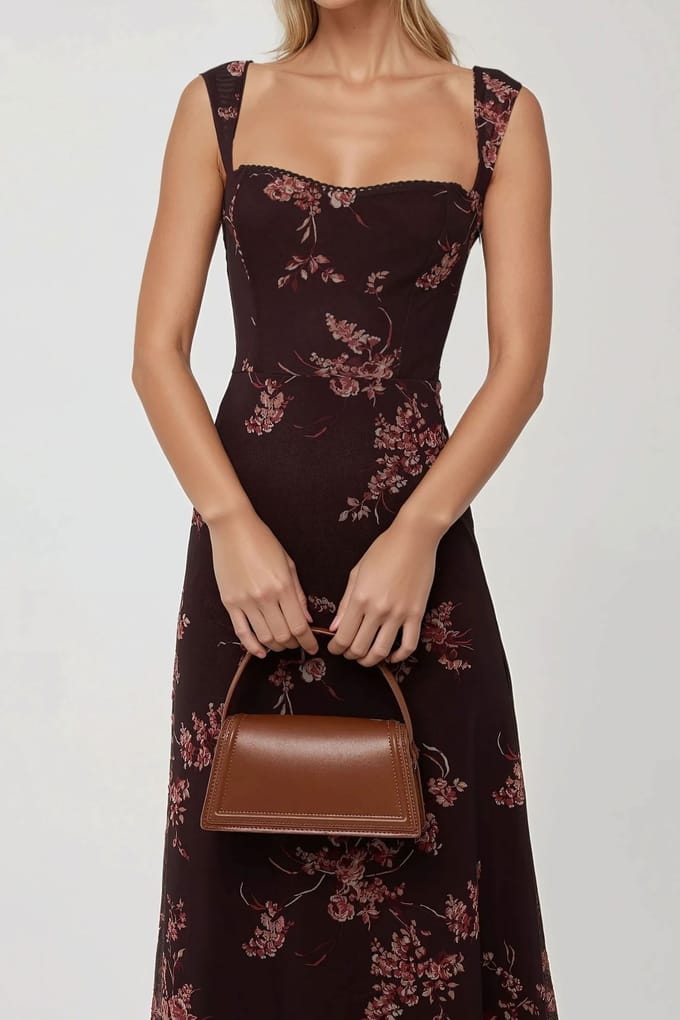 Geprinte Maxi Jurk met Hartkraag