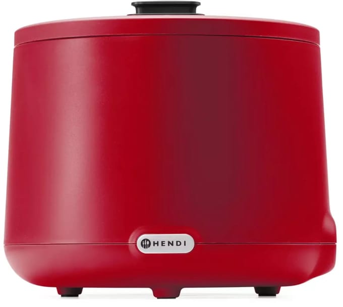 Hendi soepketel UNIQ rood - 8 liter met digitaal display en thermische beveiliging