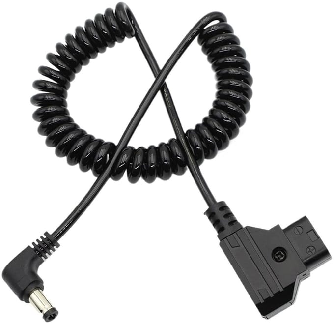 Voedingskabel - DC Kabel - Camera Voeden - Haakse Connector - 1 Meter - Zwart