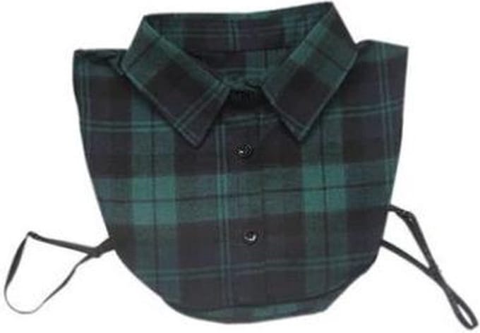 Finnacle - Blousekraag - Dames Groen Geruit - Losse Kraag - Mode Design