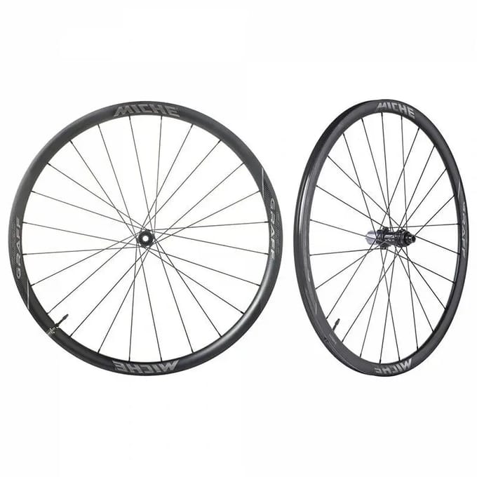 Paar wielen Miche Graff Centerlock Tubeless Ready Shimano HG11