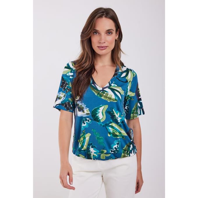 DIDI Dames T-shirt Preppy Sunbeam print maat 48