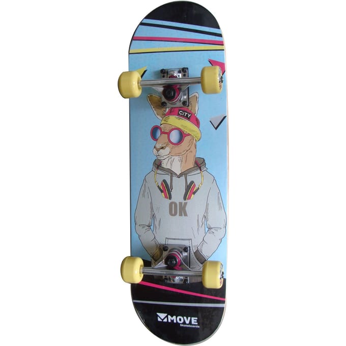 Move Skateboard 28" Skippy zwart/Multi Skateboards
