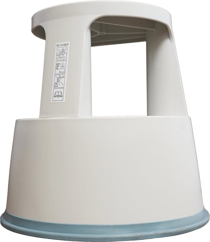 Westcott opstapkruk - 43x29x42cm - lichtgrijs - AC-E91000