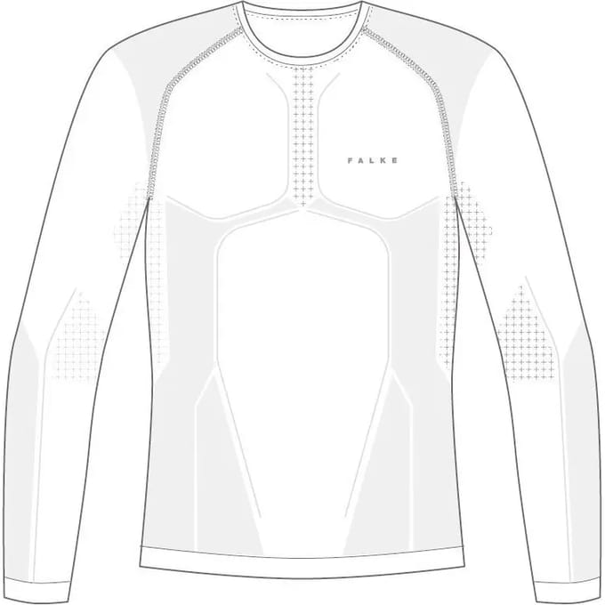 FALKE Warm Longsleeved Shirt sneldrogend functioneel functioneel shirt met lange mouwen heren wit - maat M