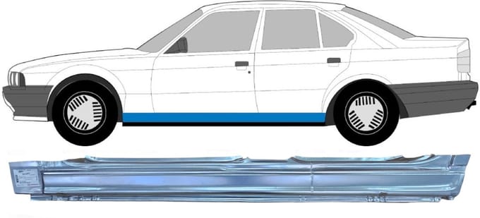 Volledige dorpel voor BMW 5 E34 1987-1997 / Links