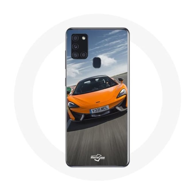 Hoesje - McLaren - Galaxy A21S - Oranje - Formule 1 - Flexibel oranje