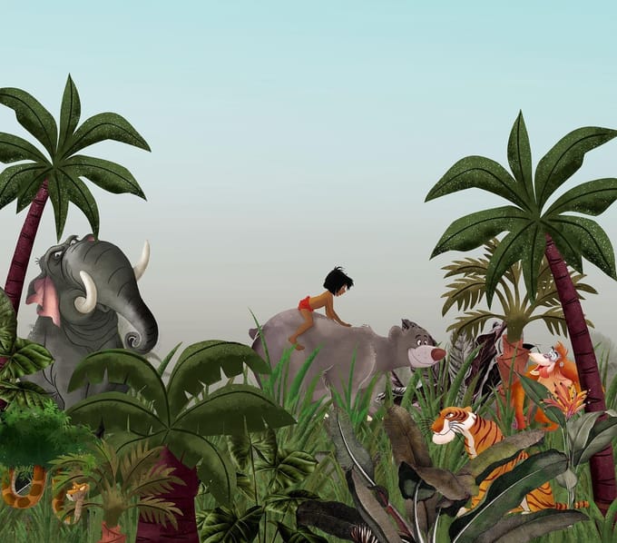 Komar Fotobehang Jungle Book - Meerkleurig - 2,80m X 300cm