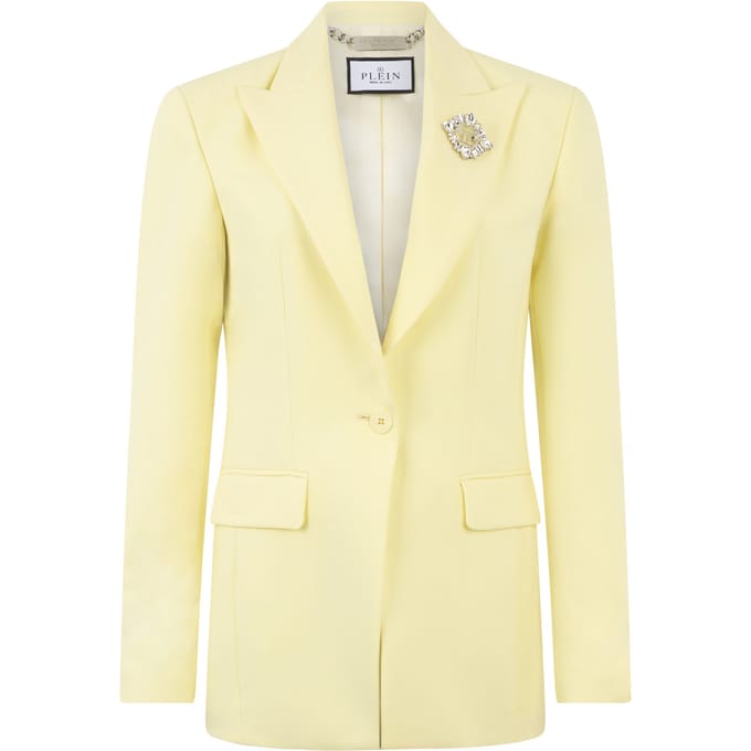 Wool Fitted Single-Breasted Blazer