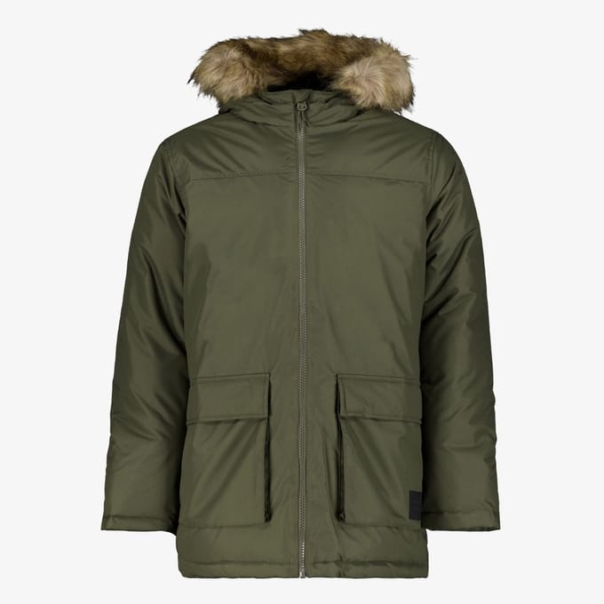 JJ REBEL heren parka winterjas groen - Maat M