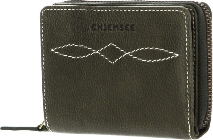 CHIEMSEE Leren Portemonnee Leather Wallet Green Donkergroen