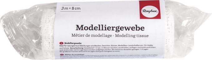 Rayher Gips gaas/gipsverband rol - 8 cm x 300 cm - Gipsrollen - Zwanger - Gipsbuik - Maskers - Afdruk lichaam