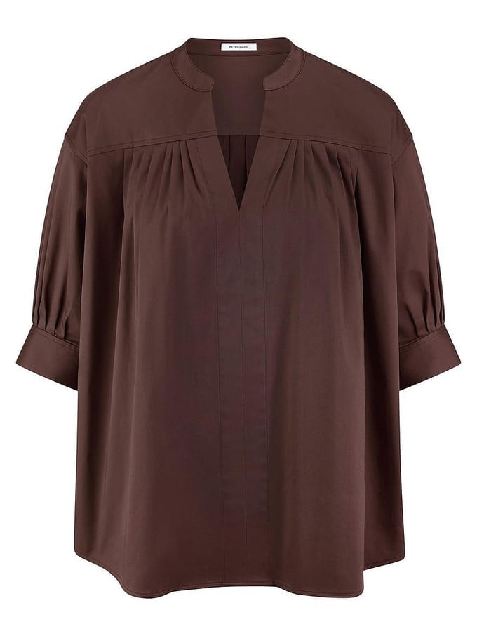 Blouse Van Peter Hahn bruin