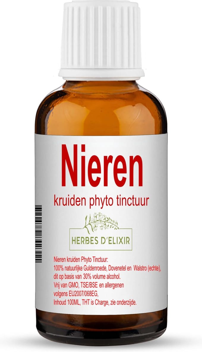 Herbes D'elixir Nierkruiden Tinctuur – 100 ml – 1 stuk - ondersteunt de nierfunctie