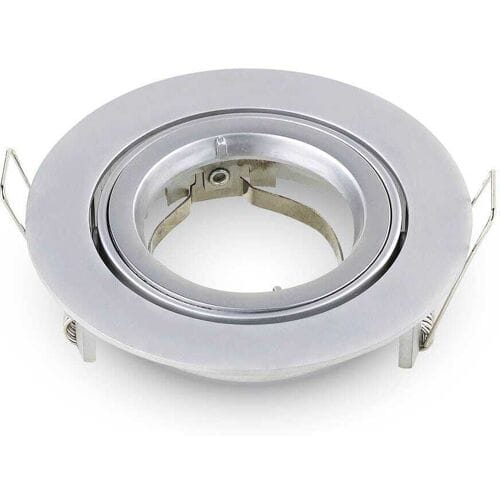 3x HOFTRONIC Jose - Kantelbare inbouwspot - LED - Rond zaagmaat 85mm - RVS - Dimbaar - 5 Watt - 350 lumen - 230V - 6400K Daglicht wit - Verwisselbare GU10 - Plafondspots - Inbouwspot voor binnen - 2 jaar garantie