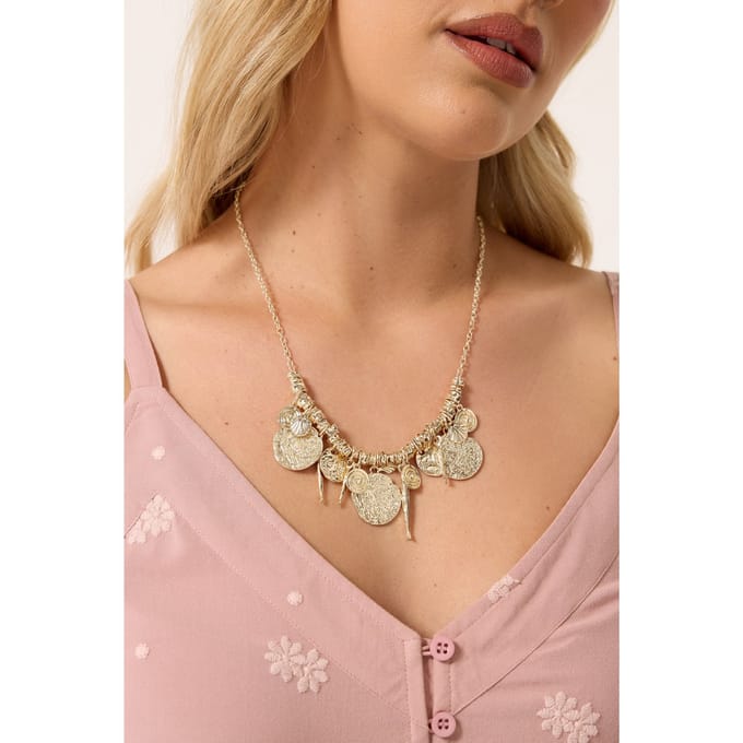 Yours Goudkleurige Ketting Met Verschillende Bedeltjessize One Size