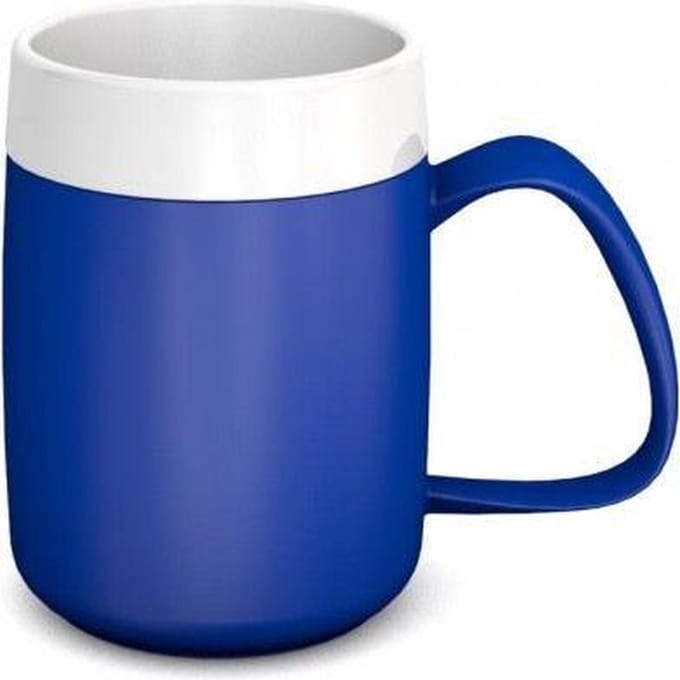 Isolerende beker met ergonomisch handvat 320 ml - blauw