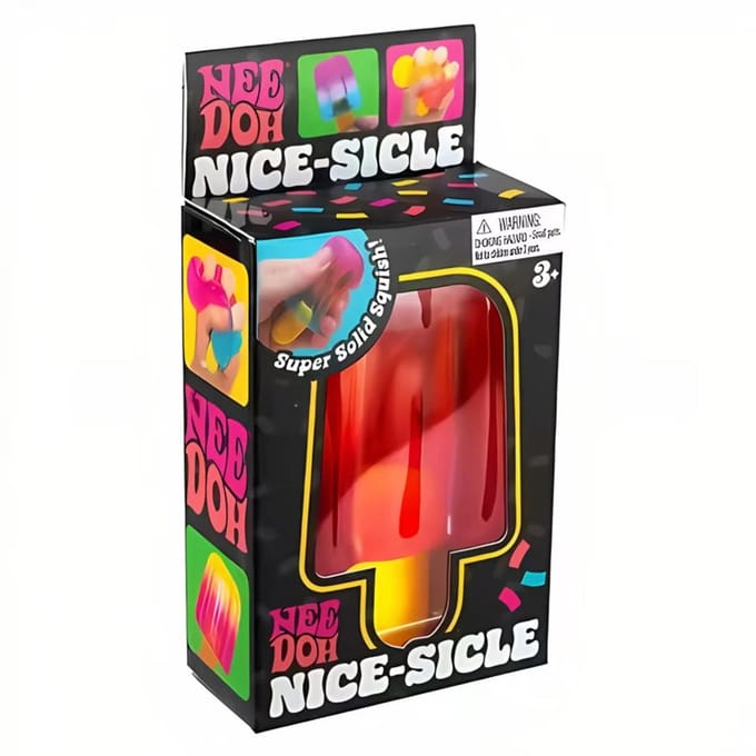 Schylling Needoh Nice Cube Sensorische Nice-Sicle Stressverlichting Squishy Kubus Anti-Angst Knijpobject Voor Focus ADHD Populatie black