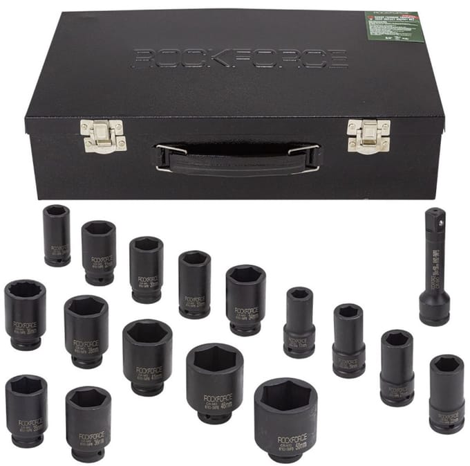 Rockforce RF-6163-5MPB - Dopsleutelset - Zeskant 17-50mm - Lang - 3/4" Aandrijving