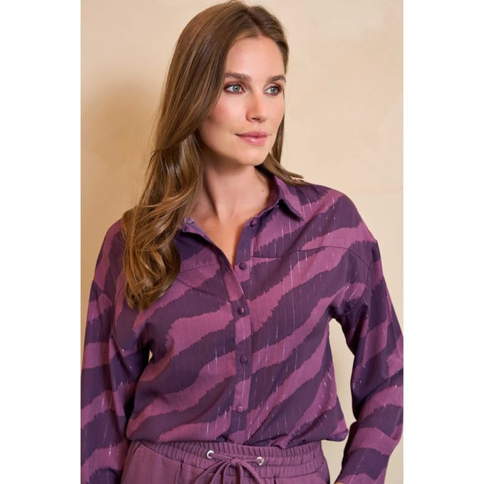 Blouse Tova | Purple Faded Stripe
