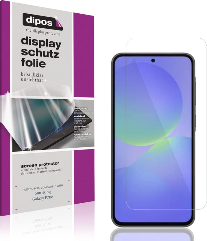dipos – 4x Beschermfolie geschikt voor Samsung Galaxy F70e | Krasbestendige & heldere Screenprotector Ultra-Thin