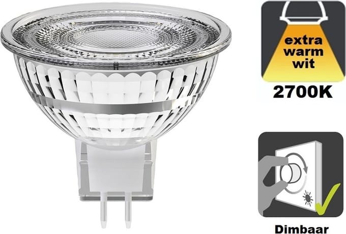 Spot - GU5.3 - 4.4W - Extra Warm Wit - 2700K - Dimbaar