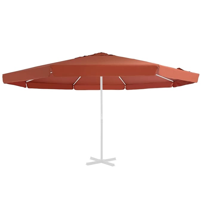 vidaXL - Vervangingsdoek - voor - parasol - 500 - cm - terracottakleurig