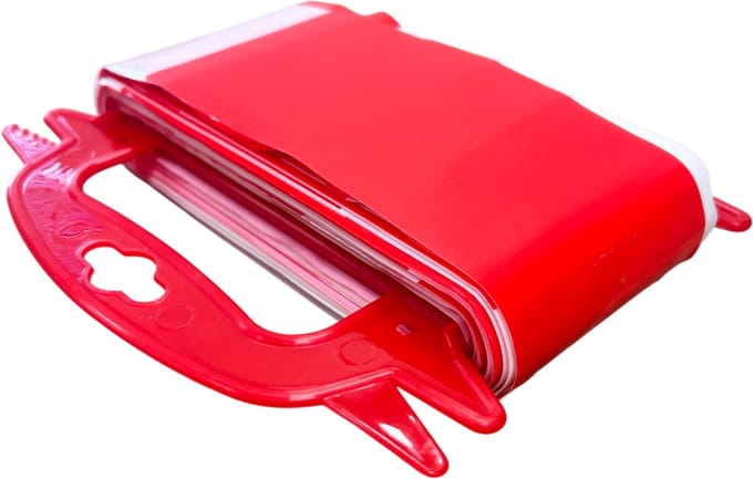 Afzetlint Rood-Wit 50 meter - Op handhaspel