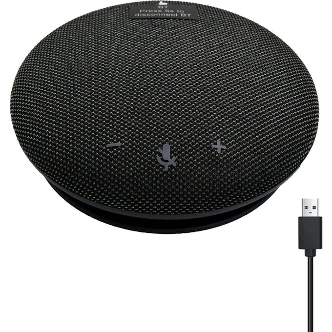 Draagbare BT-conferentiemicrofoon Luidspreker Ingebouwde luidspreker 360 graden omnidirectionele microfoon met dempen USB&BT