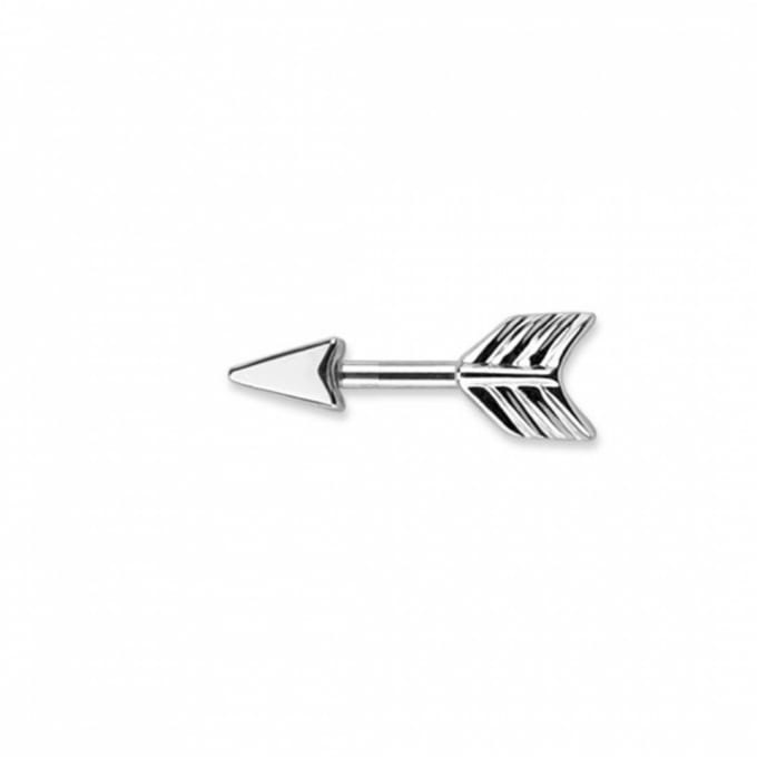 Pijl oorbel- Zilverkleur 1.5 cm - Charme Bijoux