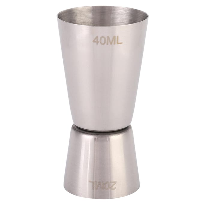 304 Roestvrij Staal Wijn Tool Maatbeker Dubbele Cocktail Jigger voor Bar (40/20cc) Small white