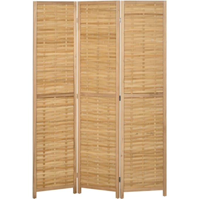 4goodz 3-delige Kamerscherm opvouwbaar - Roomdivider Bamboe - Bruin