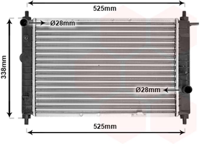 Van Wezel - RADIATOR VOOR DAEWOO MATIZ 1998-2000 96314162