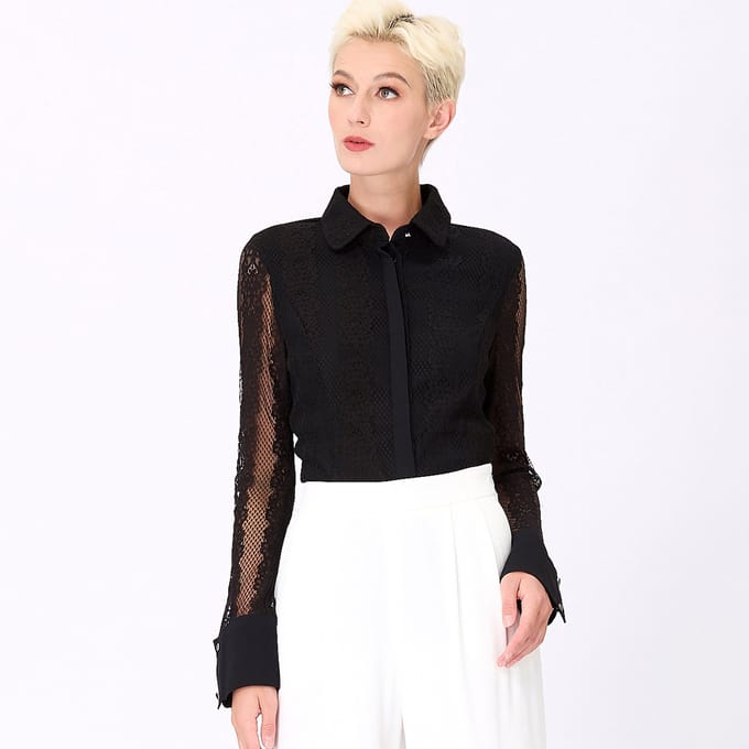 Lange mouwen Lace Tailor Shirt